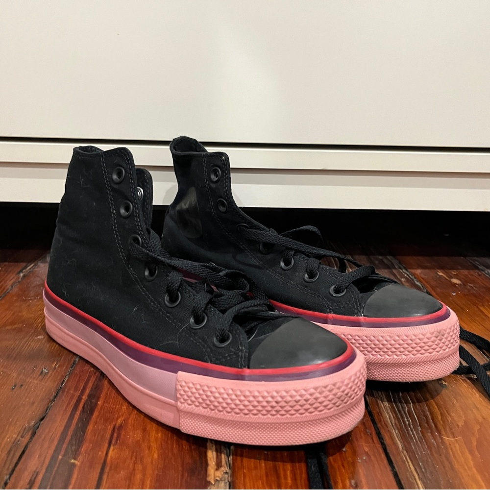 Unique platform OPI x converse high top shoes. Never worn
